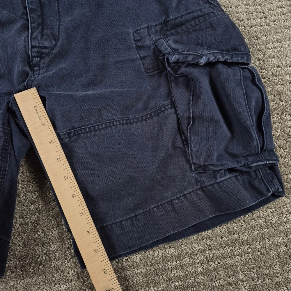 Polo Ralph Lauren Cargo Shorts Mens 32 Navy Blue Gellar Canvas Heavy Cotton
